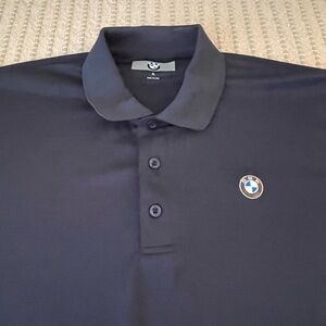 BMW Men's Navy Polo Style Shirt - Embroidered Logo - Size: XL